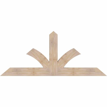 Ekena Millwork Richland Smooth Timber Gable Bracket, Douglas Fir, 72"W x 30"H x 3 1/2"D x 5 1/2"F, 10/12 Pitch GBW072X30X0406RIC00SDF